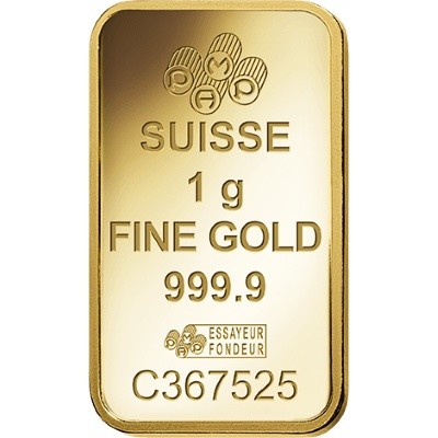 1g Gold Bar | PAMP Fortuna Veriscan